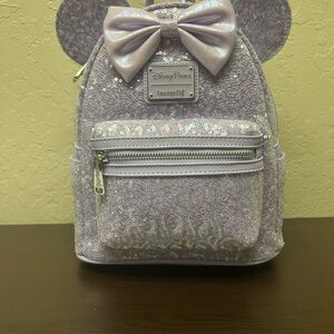 Loungefly Disney Parks Exclusive Lavender Sequin Opalescent Backpack
